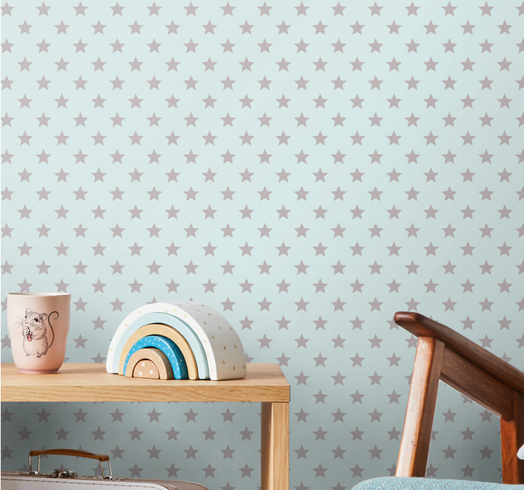 별이 있는 벽지 별 패턴 - TenStickers