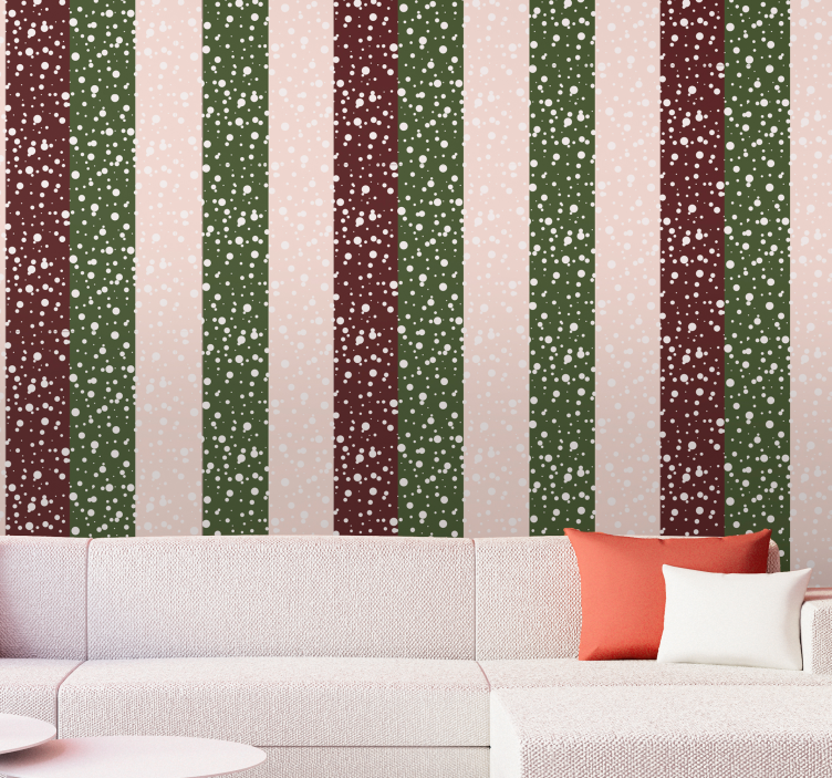 줄무늬 벽지 스트라이프 폴카 패턴 - TenStickers