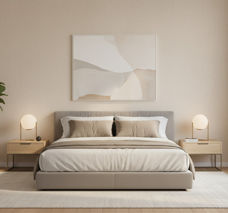 다른 질감 벽지 베이지 선 무늬 텍스처 - TenStickers