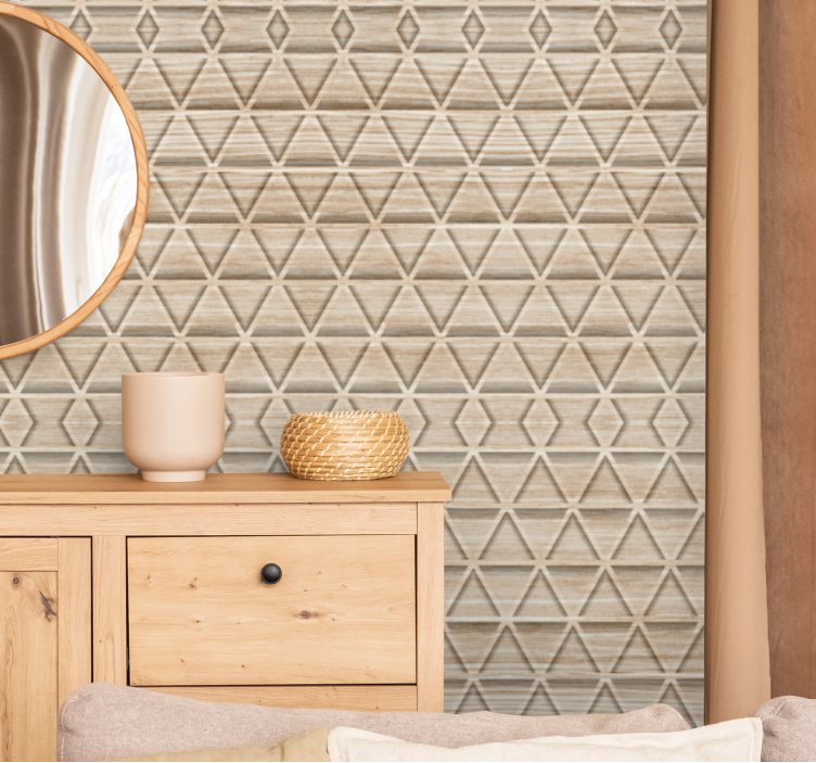 삼각형 벽지 3d 질감 레이어 - TenStickers