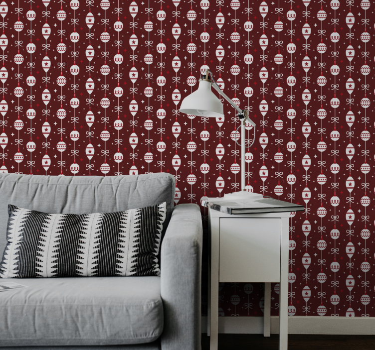 크리스마스 벽지 축제 해골 모티브 - TenStickers