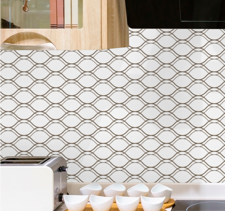 가로 줄무늬 벽지 우아한 패턴 디자인 - TenStickers