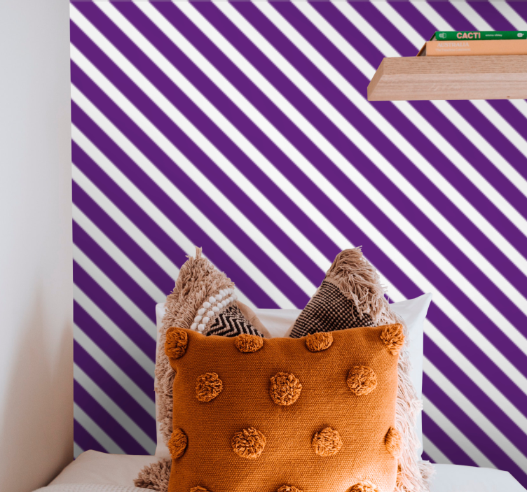 가로 줄무늬 벽지 줄무늬 분위기 - TenStickers