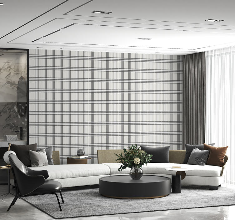 광장 벽지 인터레이스 패턴 - TenStickers