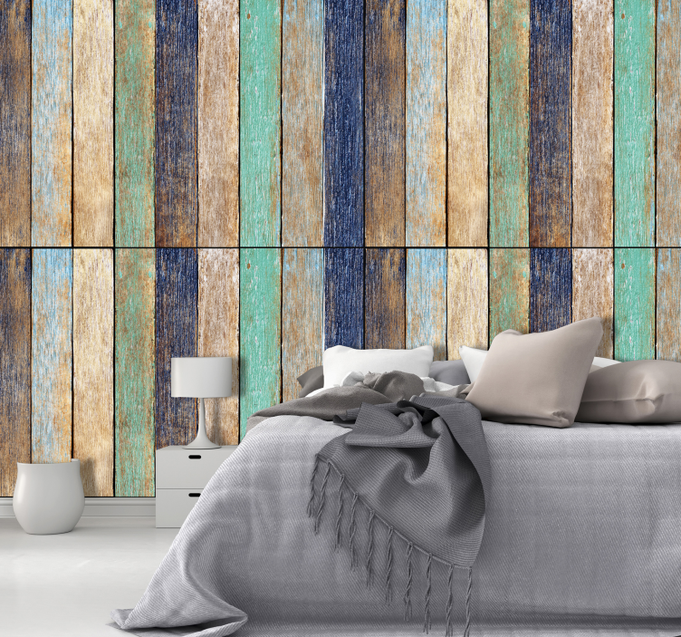 나무 얼라이언스 텍스처 벽지 - TenStickers