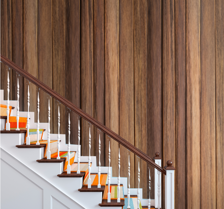 오래된 표면 목재 효과 벽지가 있는 바닥 - TenStickers